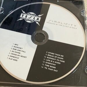 Tesla Simplicity Music CD in Black and White